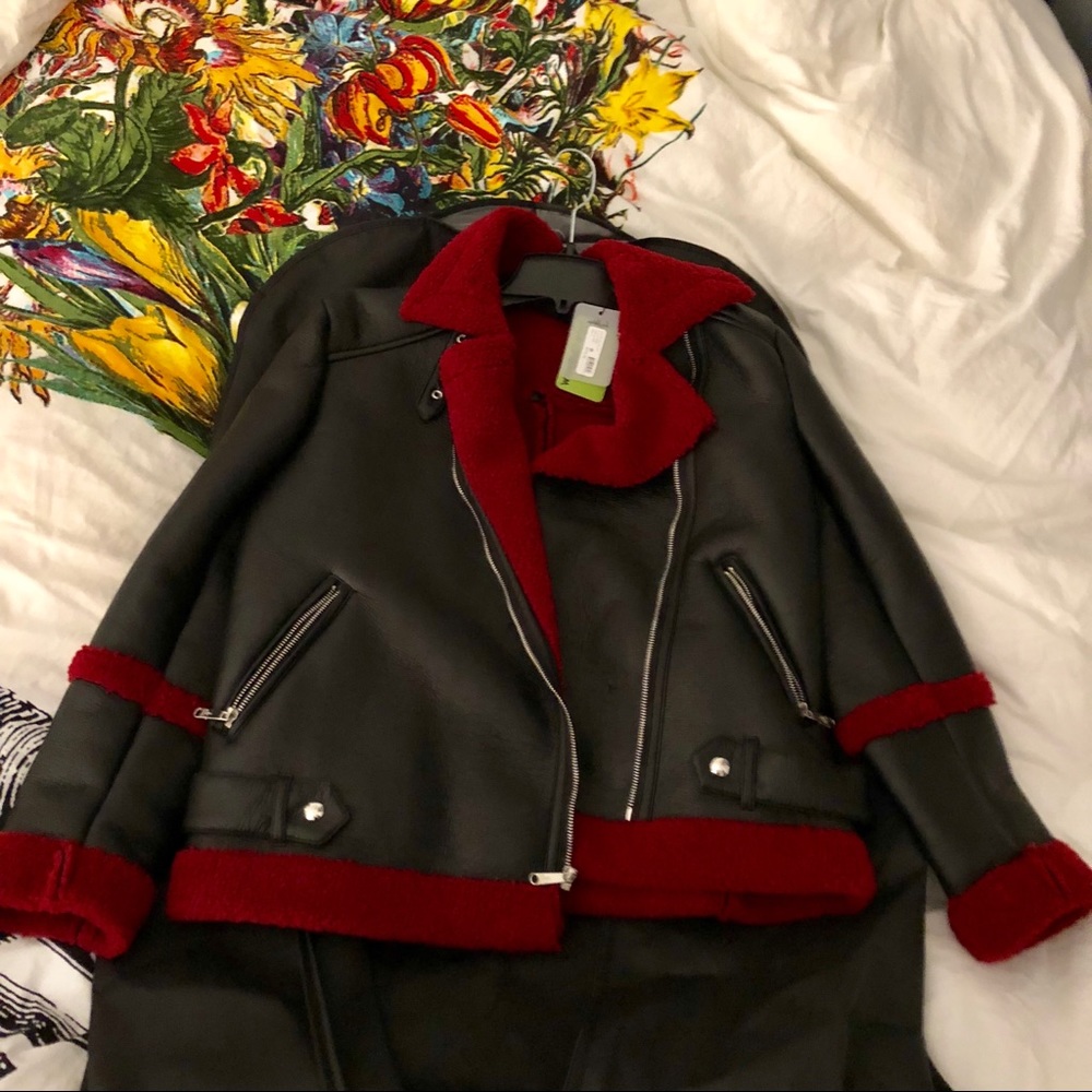 Red and black jacket